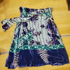 Oilily velvet patterned skirt